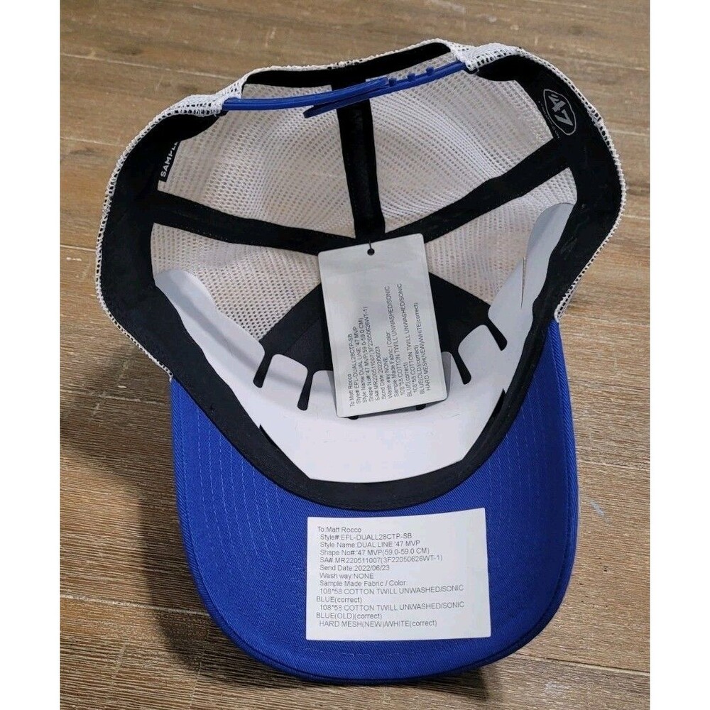 NEW Leeds United FC 47 Brand MVP Hat Snapback Cap Blue White ALL LEEDS AREN'T WE - Picture 4 of 7